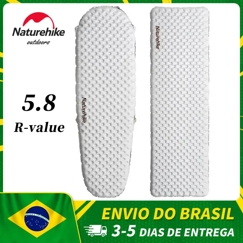 Naturehike tapetes de ar r valor 5.8 almofada de dormir ao ar livre ultraleve viagem acampamento colchão 1 pessoa almofada de ar caminhadas trekking