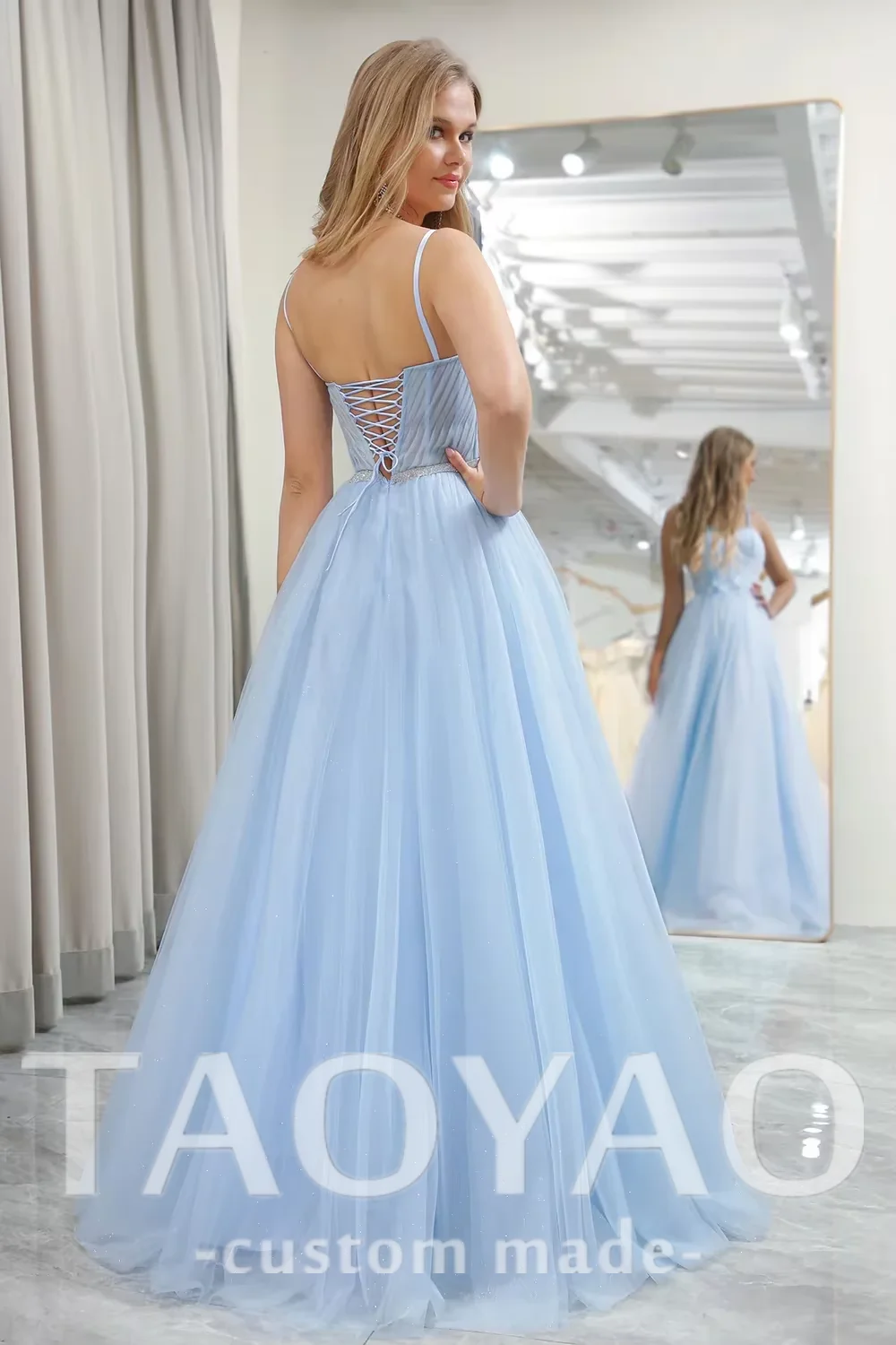 Sky Blue Tulle Party Wedding Evening Gown Luxury Woman Gala Dress Suitable Dresses Prom Dress 2024 Elegant Gowns Customized
