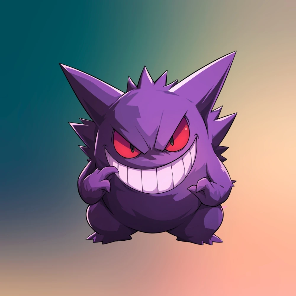 Pokemon Gengar Ectoplasma Anime lindo encantador calcomanías de transferencia UV pegatinas para coches motocicletas Iphone Ipad portátil ventana maletero