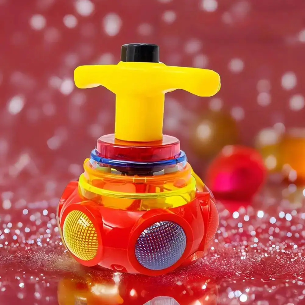Round Luminous Toy Light Music Rotating Gyro Fidget Spinner Spinning Top Toys Random Color Puzzle Children's-Toys Kids Gifts
