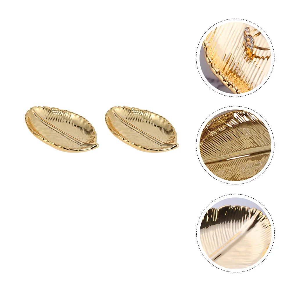 

2 шт. керамическая пластина для хранения ювелирных изделий в форме листа, водонепроницаемый портативный органайзер для колец, ожерелья, чехол для хранения ювелирных изделий