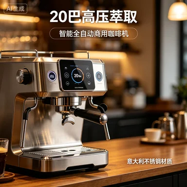 New 20 Bar Pressure Commercial Espresso Machine Touchscreen Smart Italian Stainless Steel Fully Automatic Coffee Machine