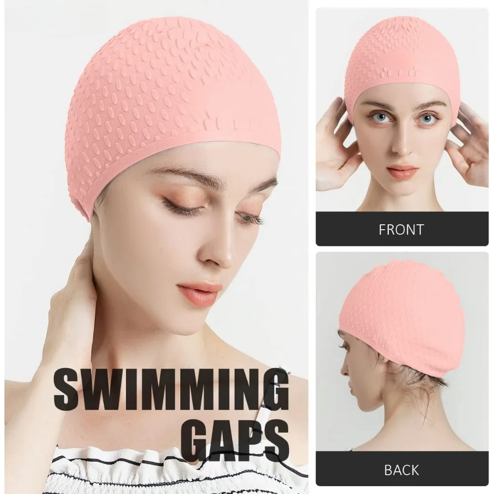 Silicone swimming cap, comfortable swimming cap, ideal swimming cap for women and men