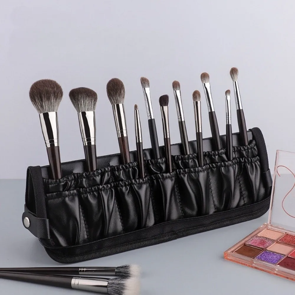 

Folding Professional Cosmetic Brushes Bag Water-resistant Lightweight Upright Makeup Brush Bag Multifunctional Large Capacity
