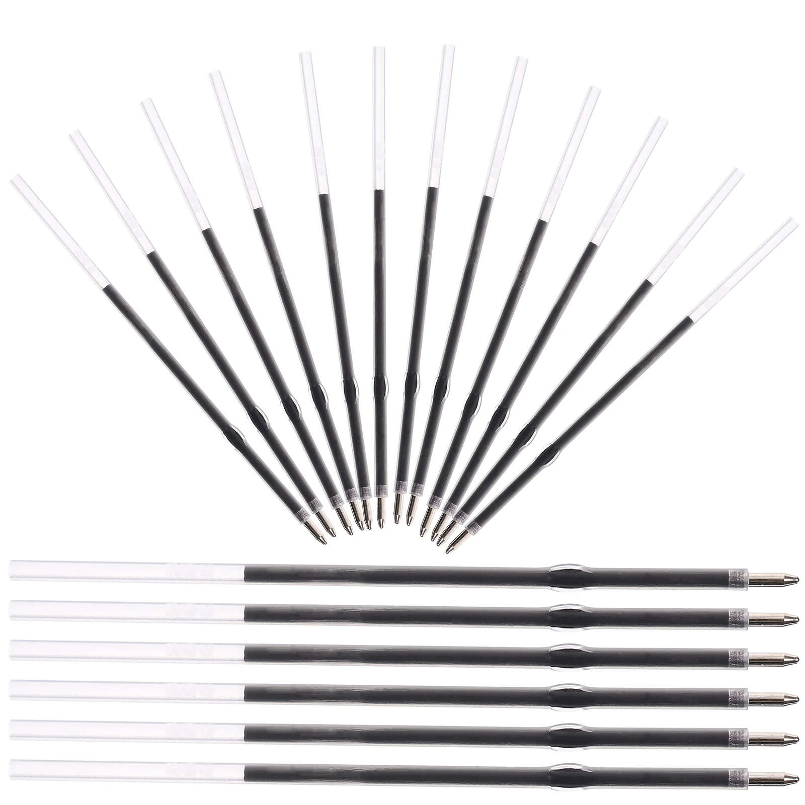 100pcs 0.7mm Black Ballpoint Pen Refills Press Type Smooth Writing Office Study Work Supplies Gel Pen Fine Point Ink