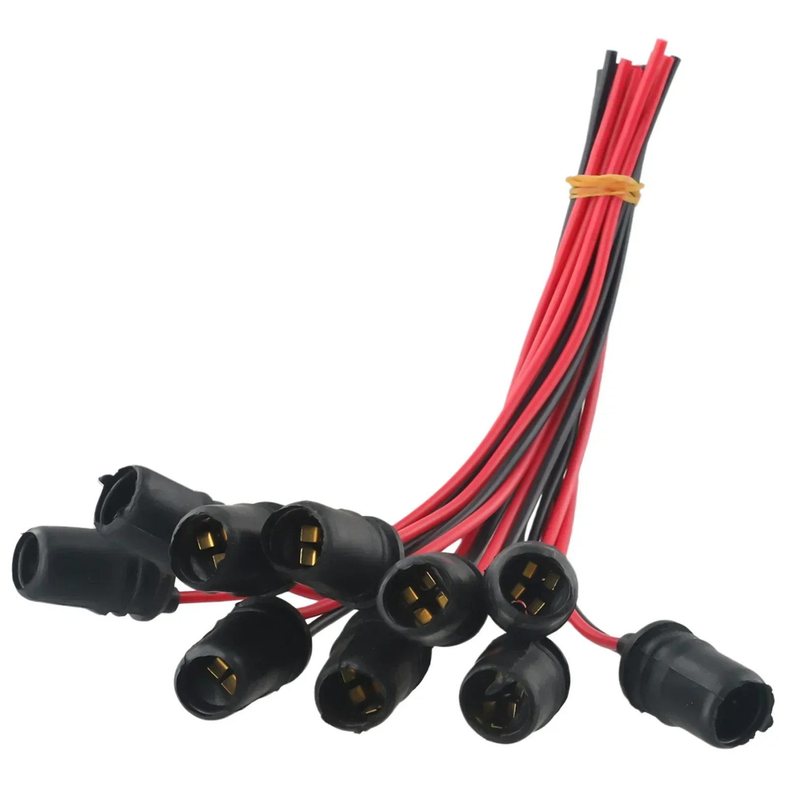 Portalámparas redondo para motocicleta, Base automática, 10 piezas, conector negro, W5W, útil, nuevo