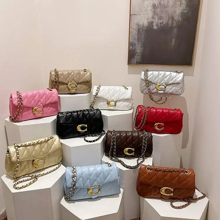 

2026 New Diamond Embroidered Thread Bag, Xiaoxiangfeng Chain Bag, High-quality Portable Shoulder Messenger Bag.