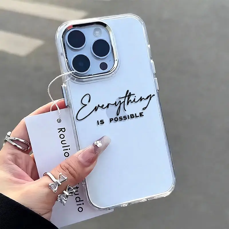 Transparent Everything is Possible Phone Case For Samsung Galaxy S26 S25 Ultra S23 S24 Plus A57 A56 A55 A36 A37 A17 A26 Cover