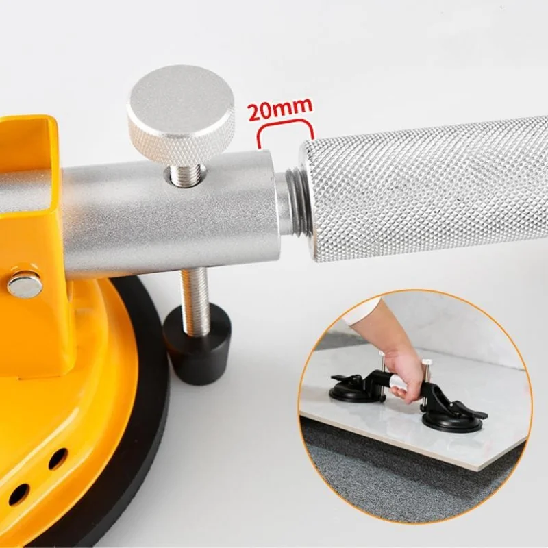 Tile Splicer Suction Cup Heavy-Duty Aluminum Alloy Fixed Tile Glass Double Claw Lifter Vacuum Suction Cup Tile Laying Tools