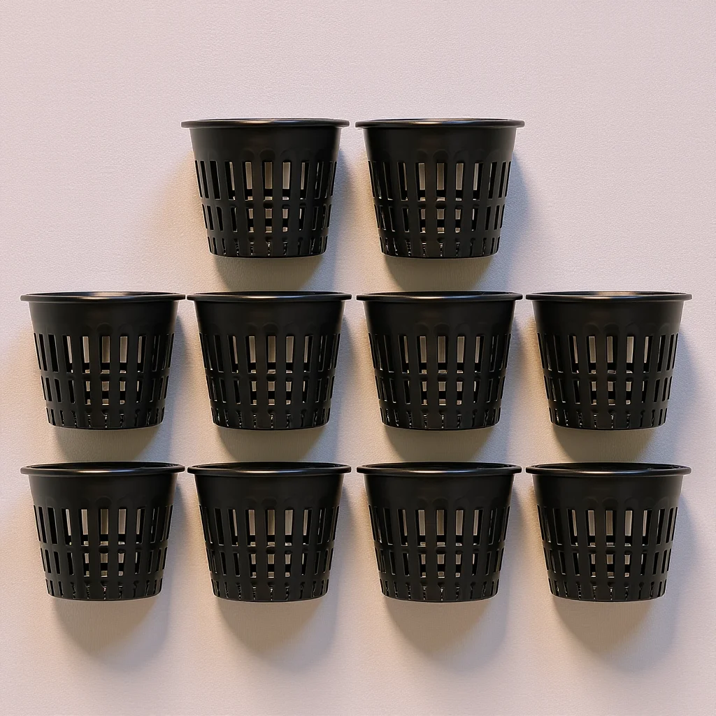 

10pcs Multi-Layer Mesh Planting Basin For Succulents Vegetables 3D Vertical Garden Hydroponic System Reusable Plastic Pot Black