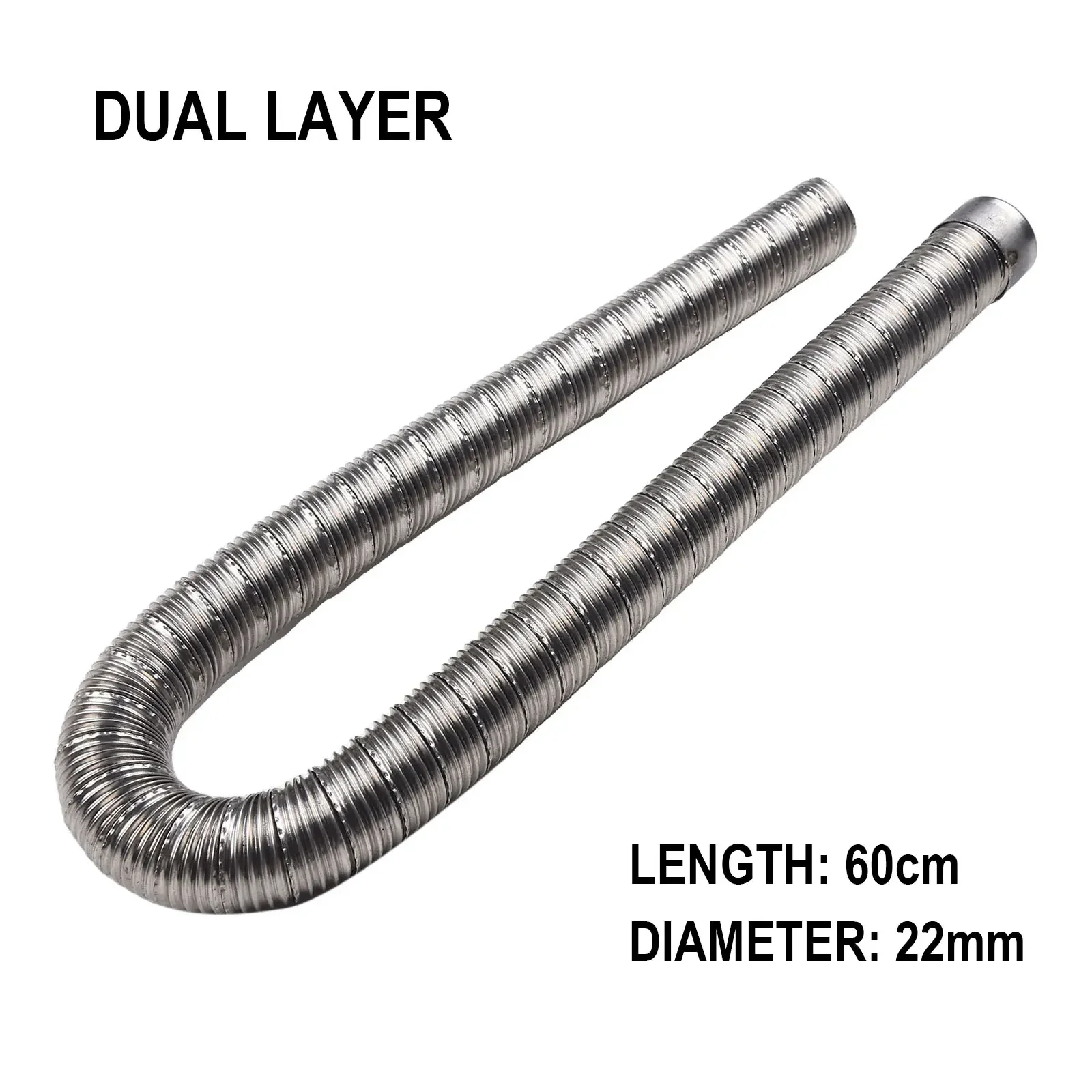 1pc 60cm 22mm Stainless Steel Air Diesel Exhaust Pipe Cap For Diesel Air Heater 36061100 For Eberspacher Car Accessories