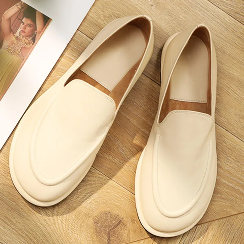 Solid Color Loafers For Women Summer Designer New Brand Round Toe Shallow Flat Female Shoes Concise Outdoor Casual Girls Shoes