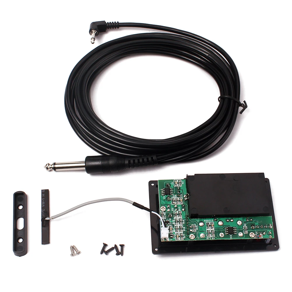 

1 Set Violin Equalizer EQ Violin Silent Mute Pickup Preamp Equalizer Violin Accessory with Violin Pickup Cable (Black)
