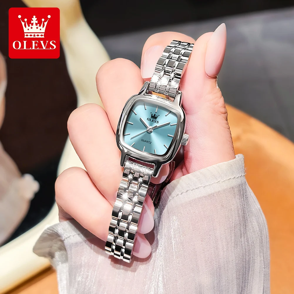 

OLEVS New Luxury Brand Women Watches Square Small Dial Fashion Simple Quartz Watch Women's Watch Waterproof