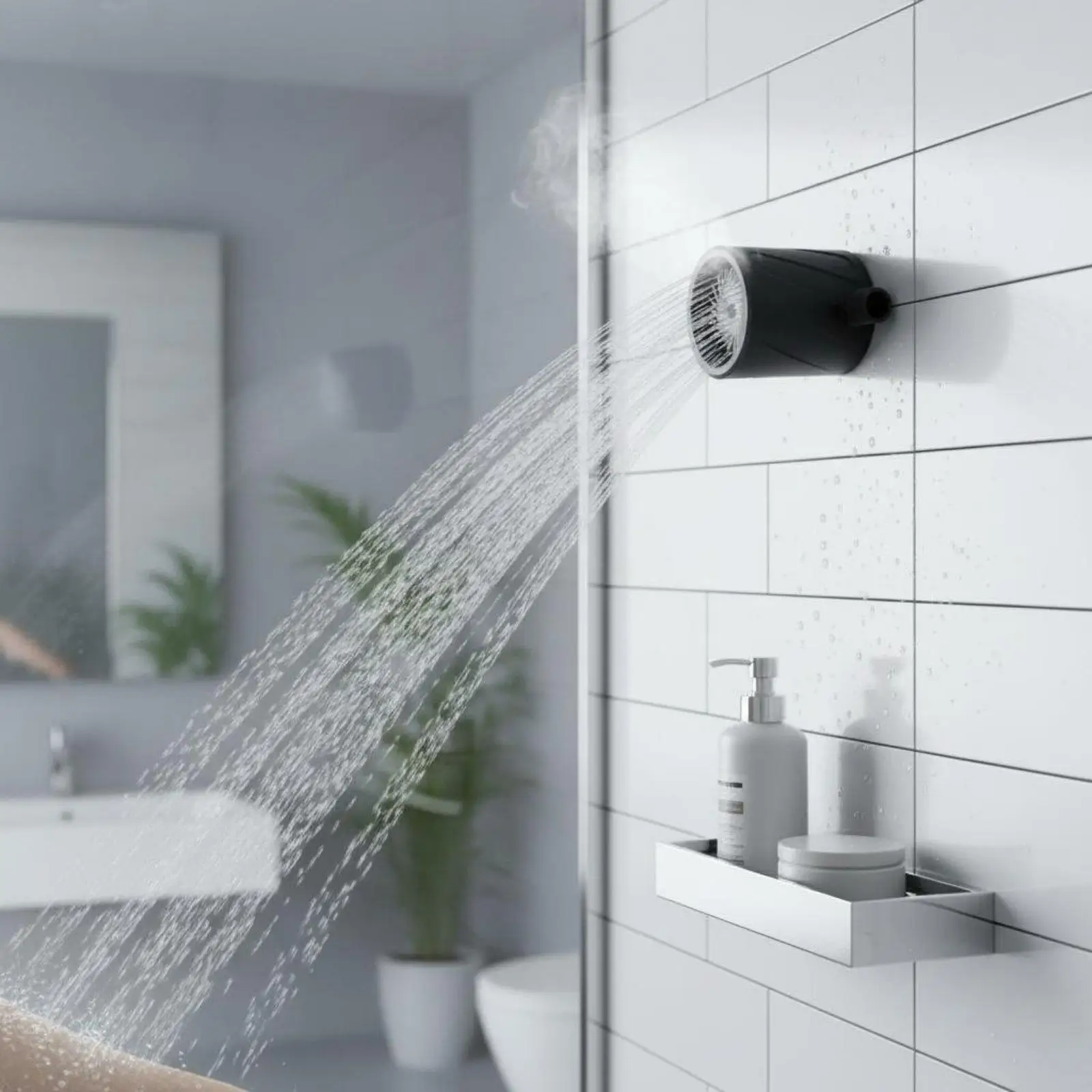 Men Shower Head Handheld High Pressure Water Saving Showerhead PLA Modern Bathroom Showers Accessory for Daily Use