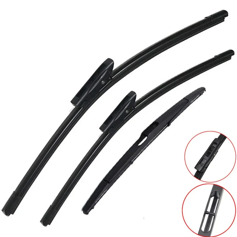 

Rear And Front Windshield Wiper Blade Set For Renault Clio 3 III MK3 2005-2012 Windscreen Window Back Brushes Glass Blades