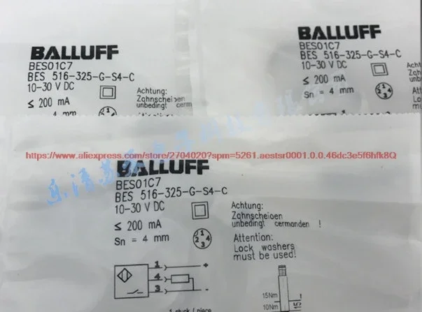 

BES 516-325-G-S4-C Бесконтактный переключатель M12 DC10-30V DC PNP нормально разомкнутый датчик