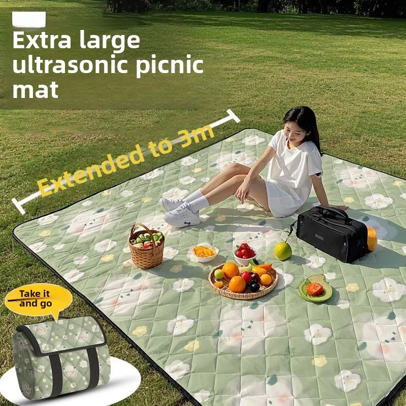 

Extra large 3-meter picnic moisture-proof thickened outdoor camping mat, music festival seat cushion, beach portable floor mat