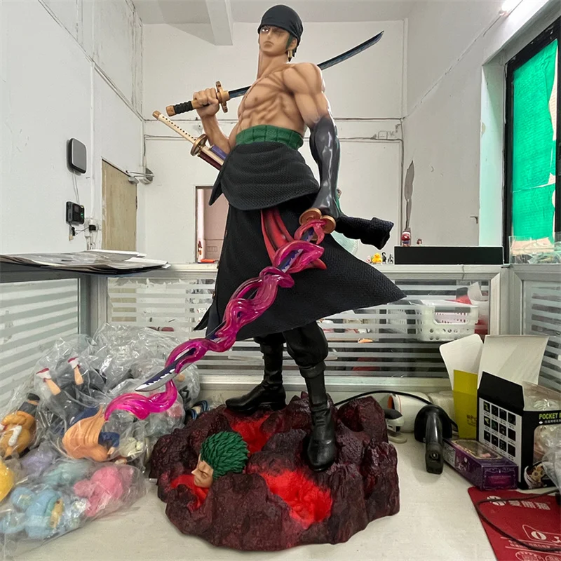 73cm Spot One Piece Gk Platform Club cuchillo de hombro súper grande Thrawn estatua de escena tallada de doble cabeza modelo hecho a mano en caja