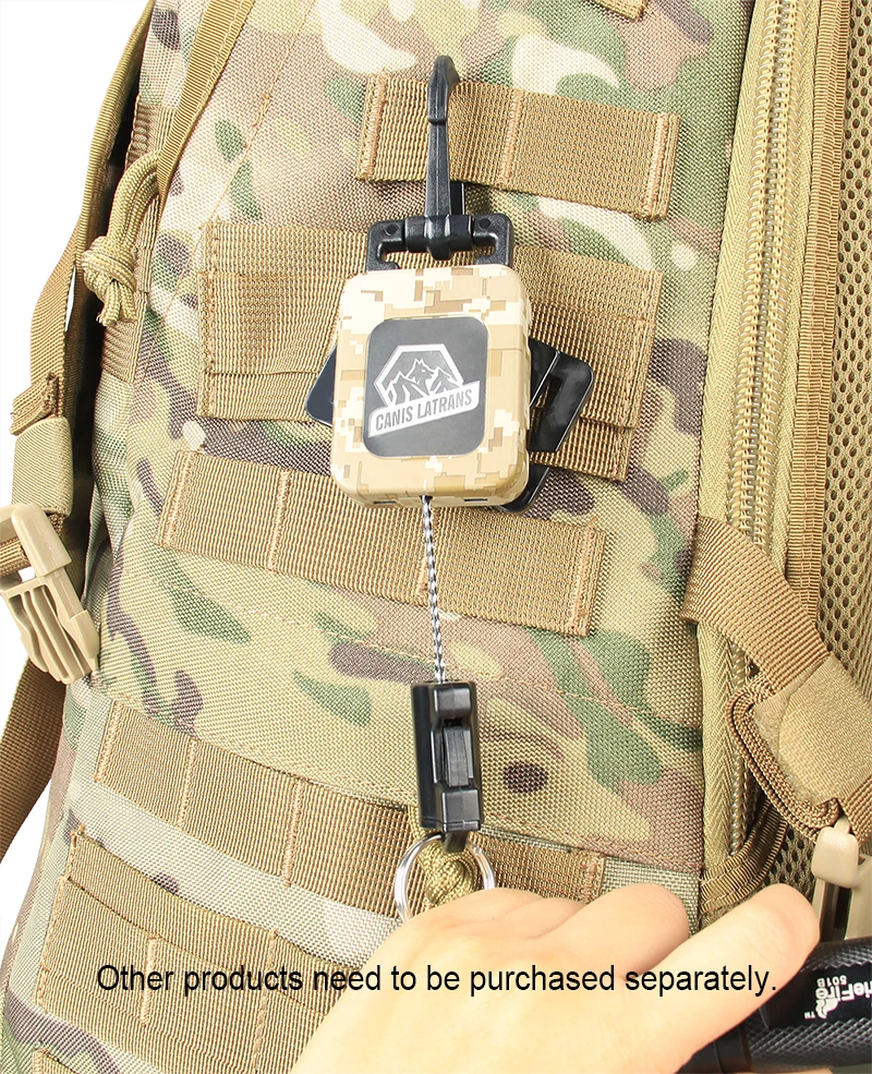 Canis Latran Nouvelle Arrivée Militaire Gear Rétracteur En Acier Inoxydable Pour DulBackpack Airsoft Portée HS33-0081 D\'accès