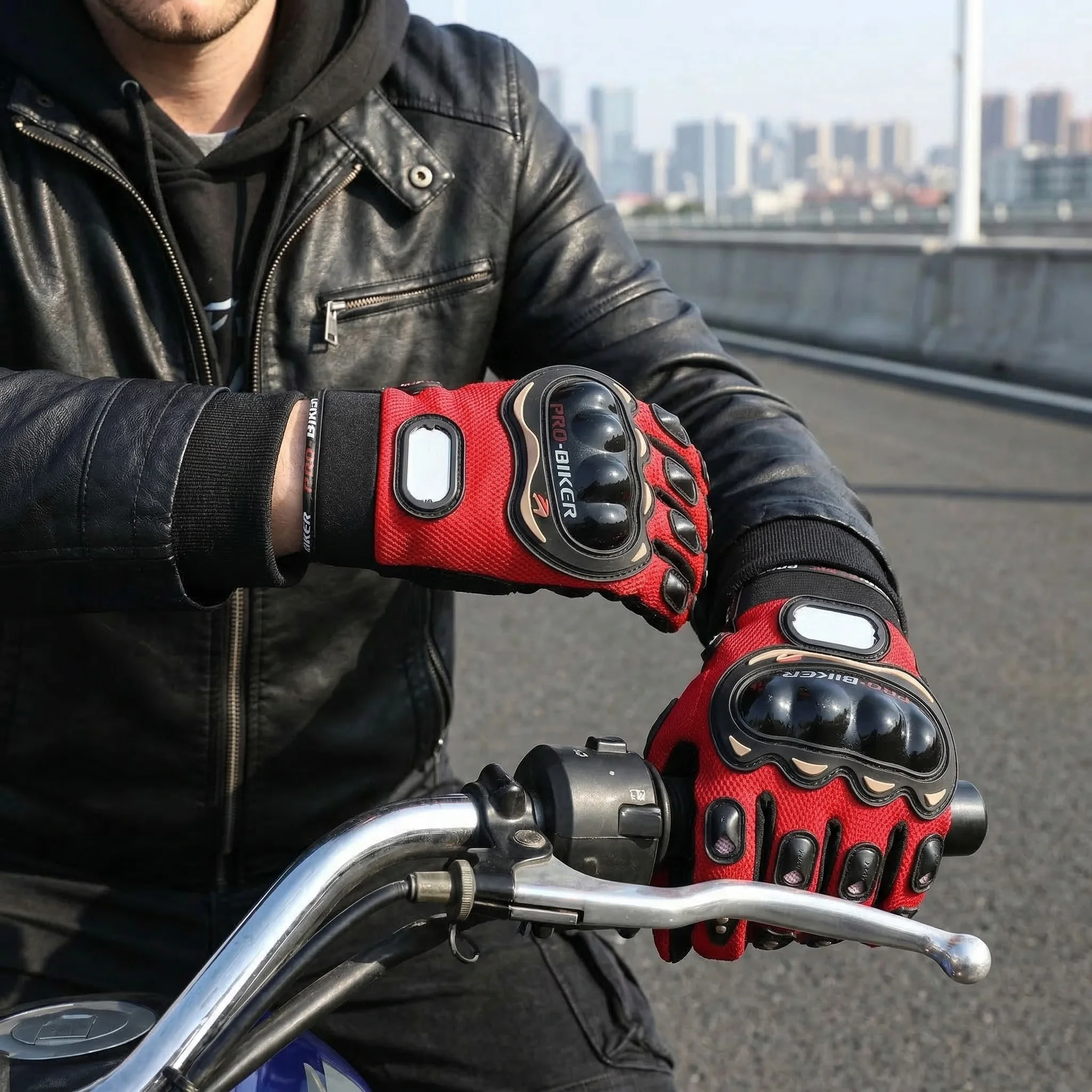 Summer Breathable Motorcycle Riding Gloves Shockproof Protection Accessories Breathable Fabric for Driving & Cycling Items
