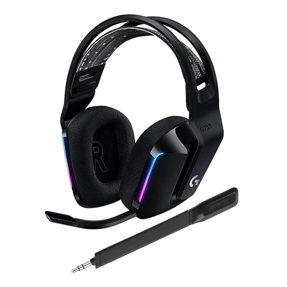 Wireless Gaming Headset Mic Aux 3.5mm Wireless Headphone Replacement Microphone Headset Mic for Logitech G733 Gaming Headphones