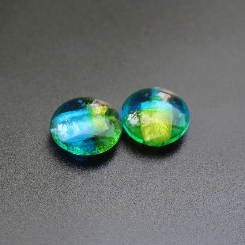 20mm Round  Lampwork glass beads Foil  Double Color Multi- color for jewelry Bracelet Necklace Earring Craft DIY Making Charms