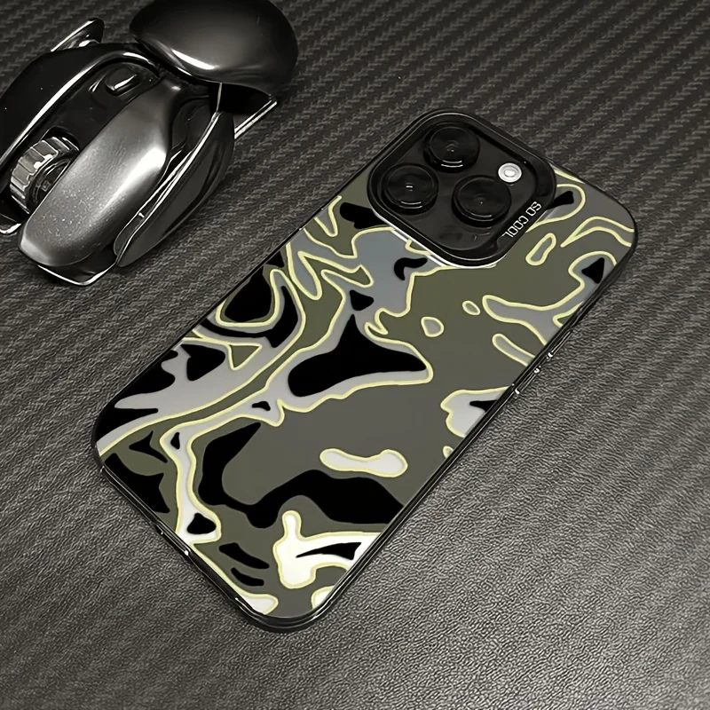 

Abstract line pattern phone case for iPhone 16 15 14 13 12 11 Pro/ Max/Plus shock-proof rear cover anti-fingerprint