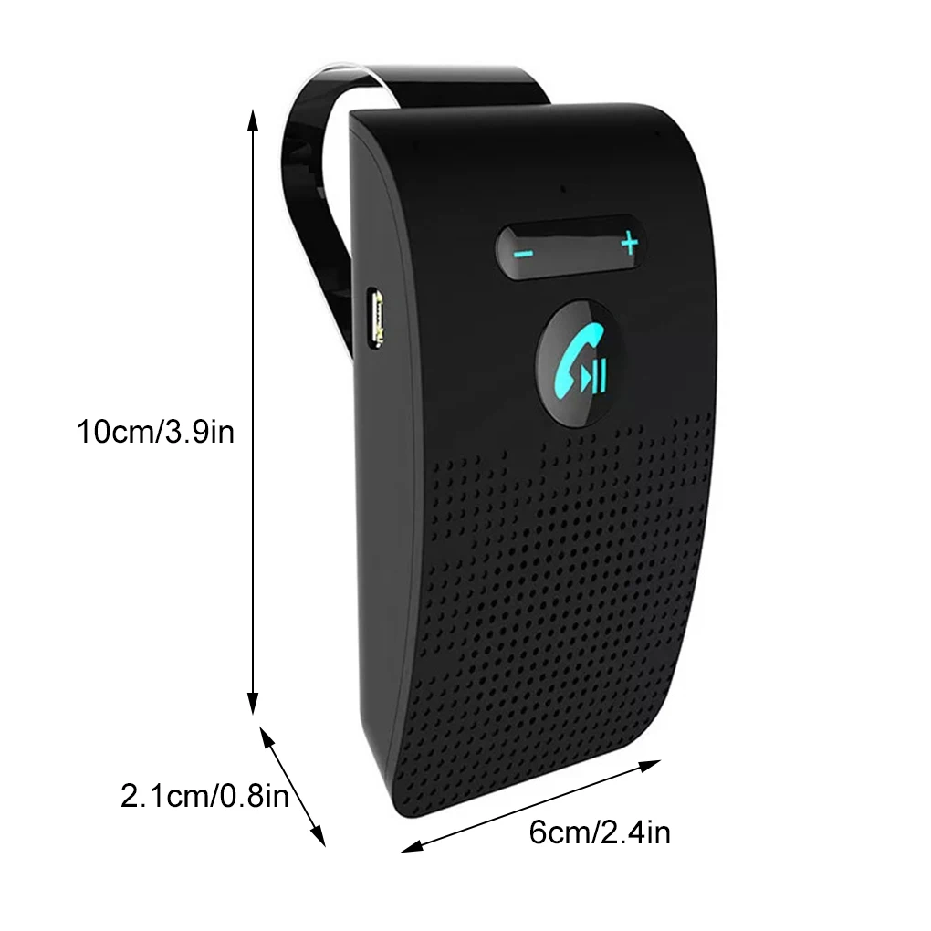 Kit de altavoz manos libres para coche, visera solar, reproductor de música Bluetooth para Control de voz inalámbrico