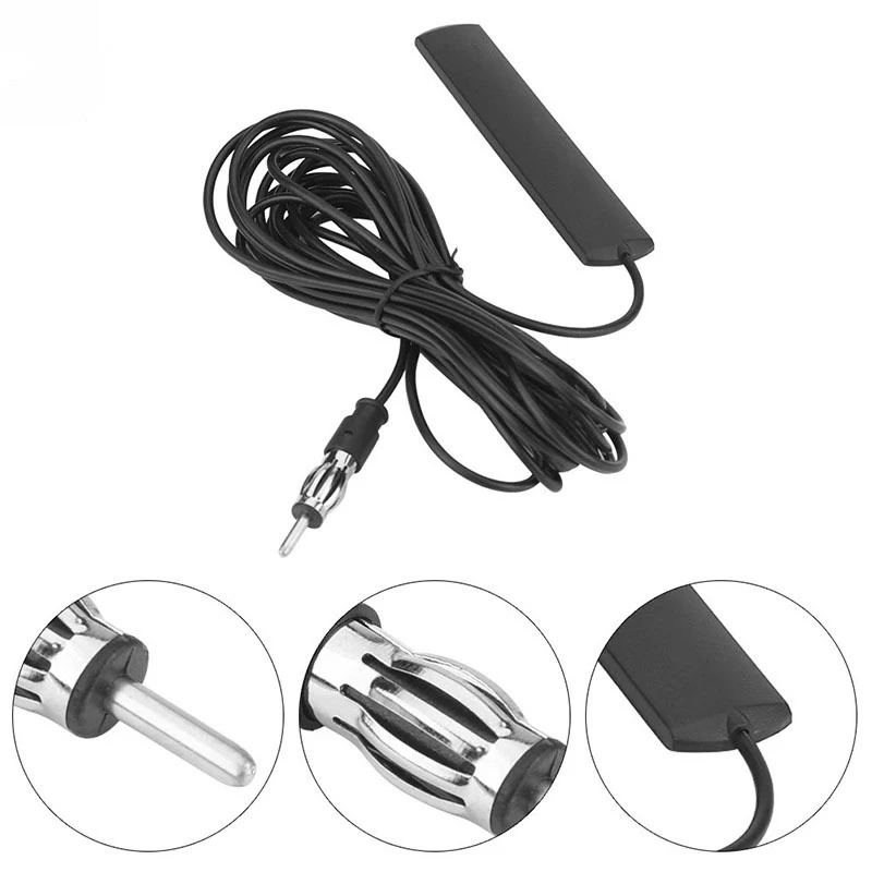 Car Radio AM FM Antenna Auto Adhesive Mount Patch Antenna Vehicle Truck Stereo Signal Amplifier 12V Antenna