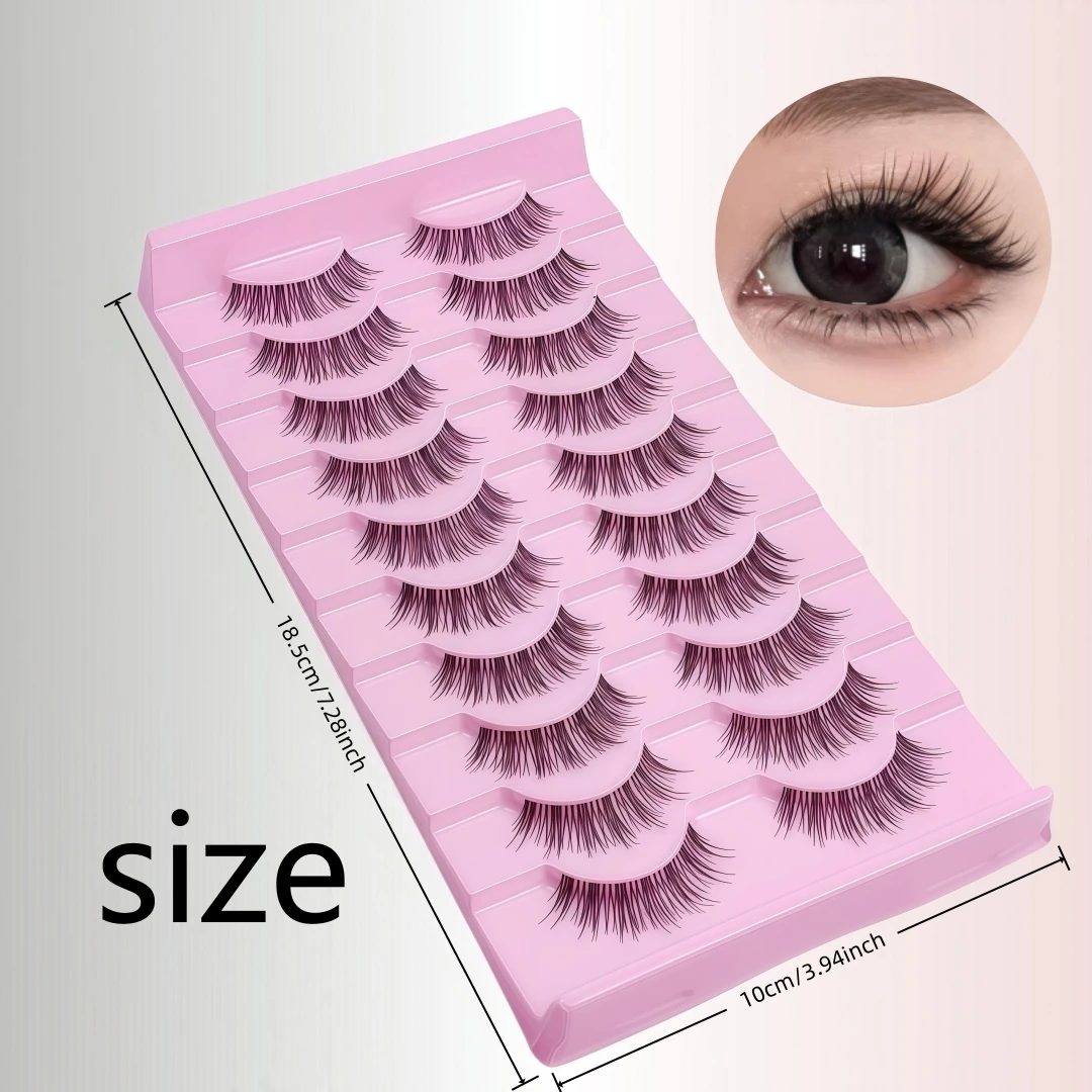 10 أزواج من الرموش الصناعية ال - مراجعة Eyelash Extension Doll Eye وسعره