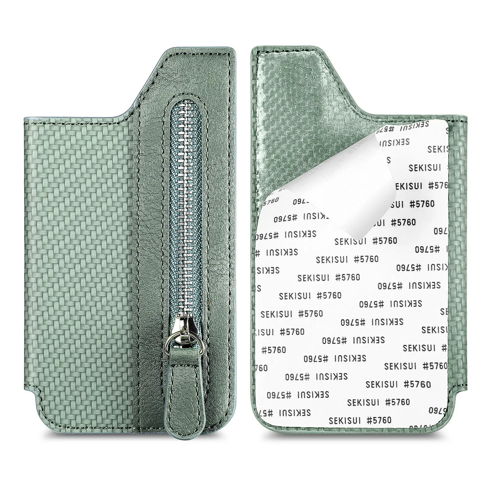 

For Phone Cases Card Slot Holder Phone Holder Multifunctional Zipper Wallet Case Self-adhesive Card Holder Lzukb