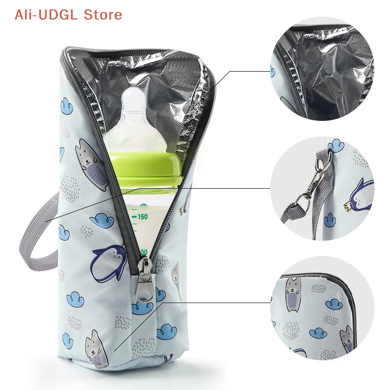 

1PC Portable Baby Bottle Bag Travel Case With Insulated Designing Milk Bottle Organiser For Travel And Outdoor Feeding