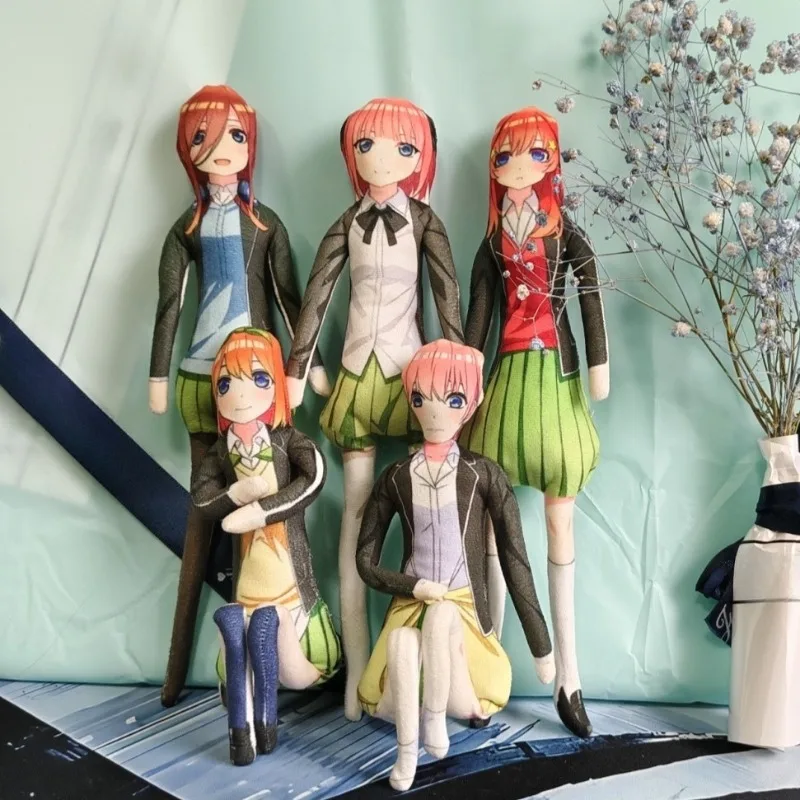 Hot Anime The Quintessential Quintuplets Nakano Sisters Hand‑made Cloth Toy Anime Character Stuffed Toy Collectible Gift