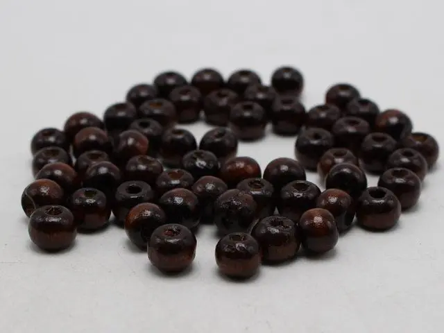 500 pcs Brown 8mm Round Wood Beads~Wooden beads Spacer Beads Jewelry Making