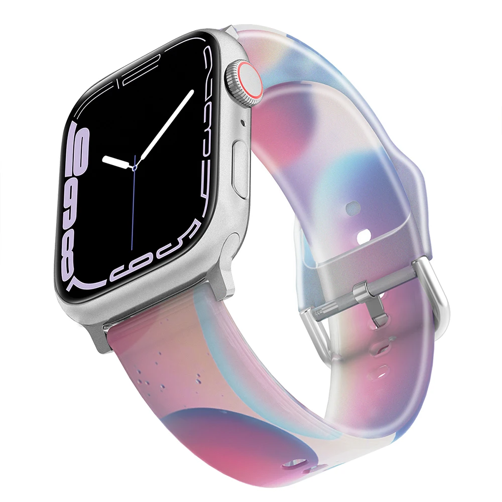 Kleur Siliconen Band Voor Apple Horloge Band 45Mm 41Mm 44Mm 40Mm 42Mm 38Mm Vervanging polsband Voor Iwatch Serie 8 7 6 5 4 3 2 Se