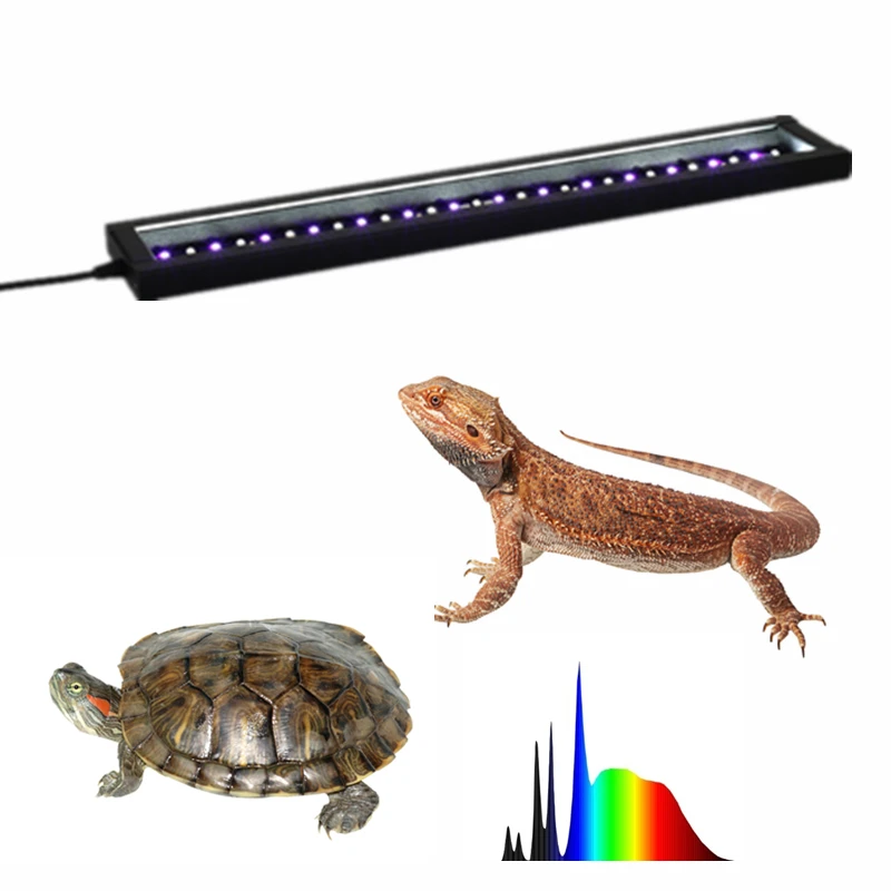 

18W LED UVA UVB UVI 6500K LED Reptile Light Fixture Controller with Dimming Timer for Reptiles Turtles Snakes Bearded Dragons