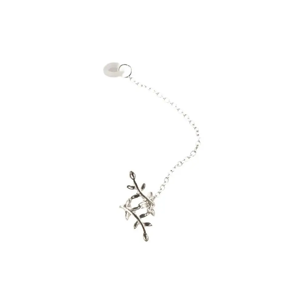 2pcs/pair Leaf Anti-Lost Earphone Clip Hollow Out Ear Clip Earphone Protection Chain Ear Decor Jewelry