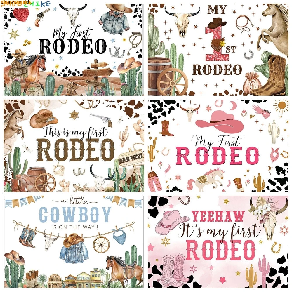 

Western Cowboy Horse Photography Backdrops Rustic Farm Wood Barn Door Kids Birthday Party Decor Indoor Cowgirl Background DS-01