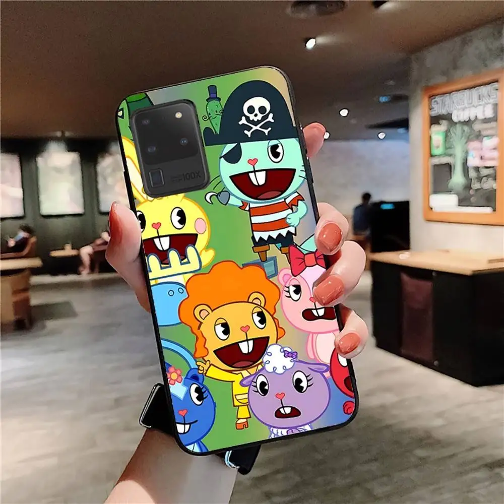H-Happy Tree Friends Telefoonhoesje voor Samsung S24Fe 25 Ultra Plus 20 Lite 21 30 22 23 24 22 Ultra 5G Fundas