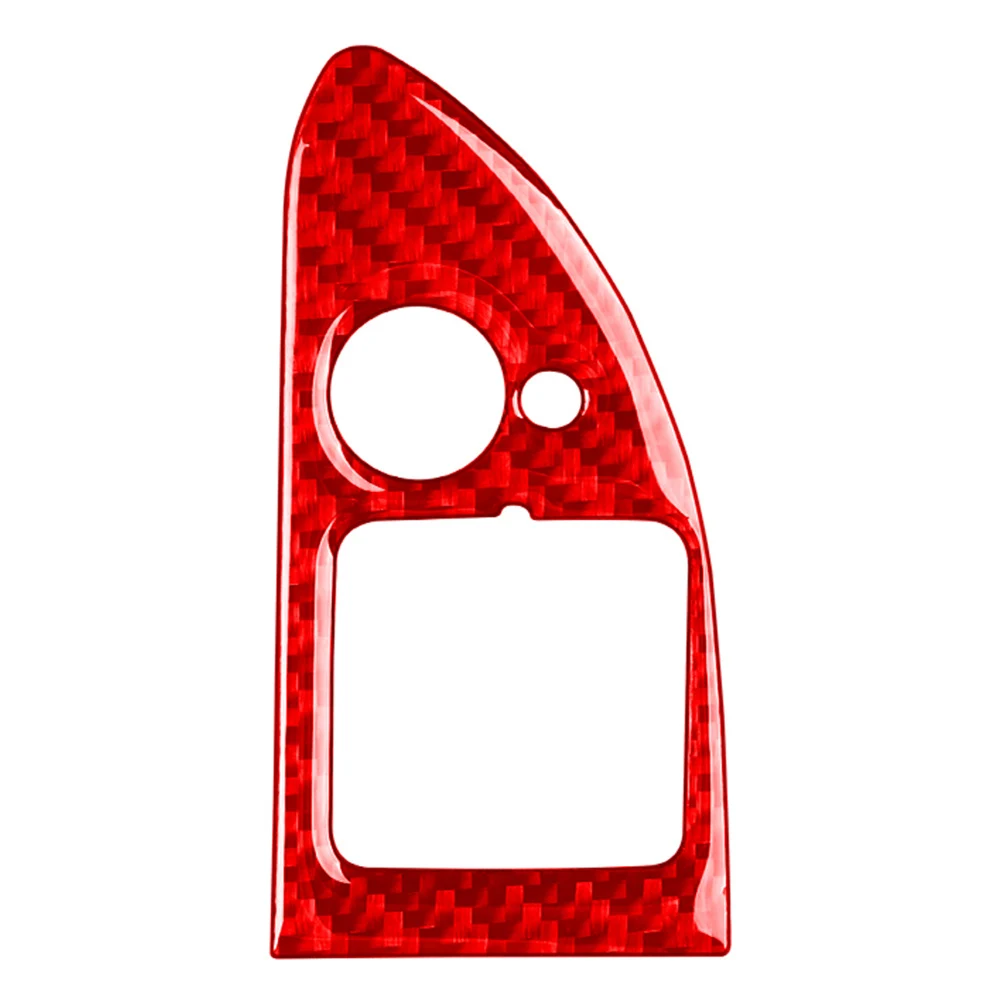 Rear Fuel Tank Button Cover Switch Trim Sticker RHD For Volkswagen Passat B5 2001-2005 Carbon Fiber Red