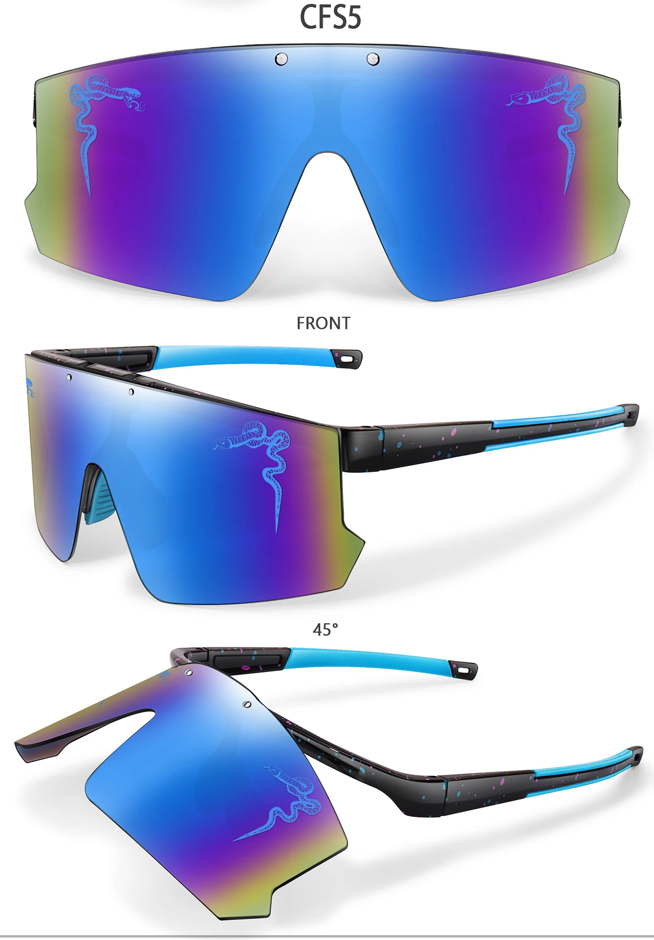 Modische Sonnenbrillen Winddichte Sport-Flip-On-Brillen UV400 MTB-Brillen für Outdoor-Radfahren Laufen Unisex Party-Sonnenbrillen – Detail 6