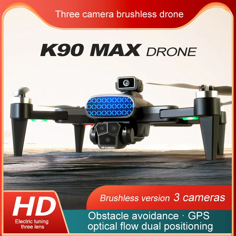 

Квадрокоптер K90MAX/K10, Дрон с двойной камерой 360 °, Wi-Fi, FPV, 4K, HD