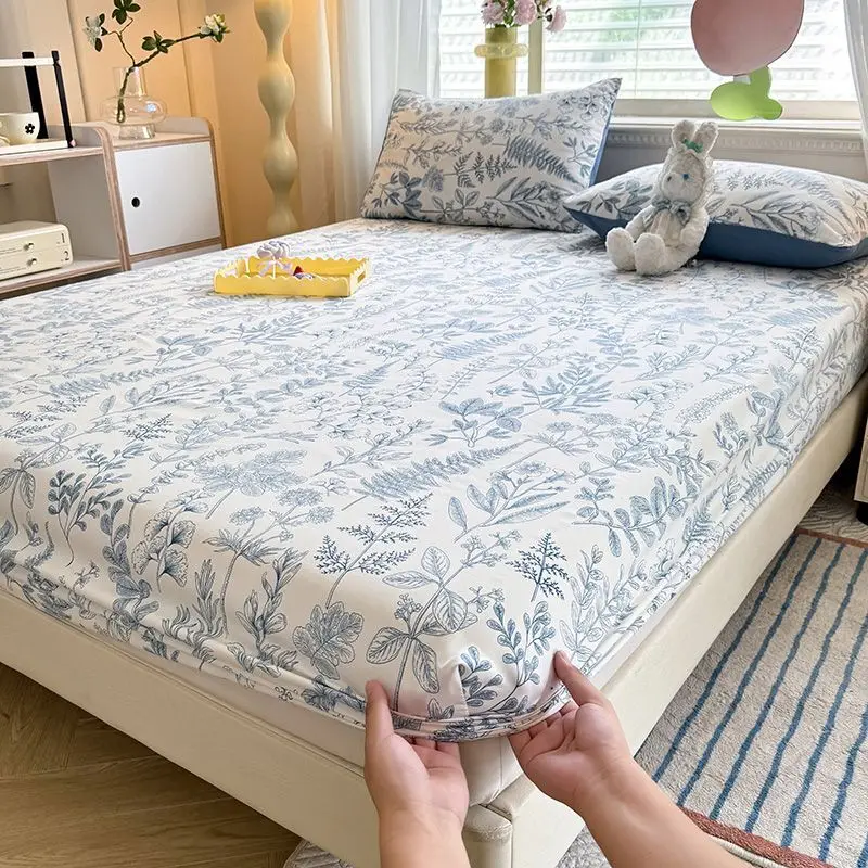 

Nordic Ins Small Fresh Bed Sheet Bed Cover Single Piece Mattress Cover Dustproof Protective Cover Non Slip Fixed Bed