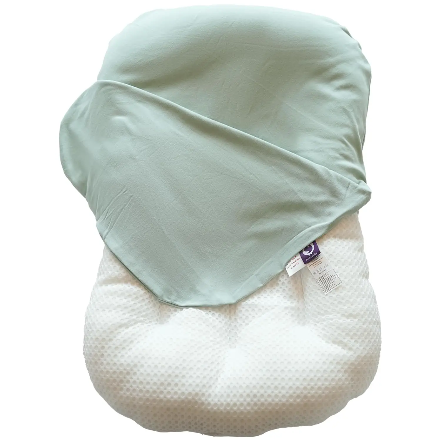 

Breathable Cotton Baby Lounger for Newborns 0-12 Months, Cozy Nest Cover for Girls & Boys in Sage Green