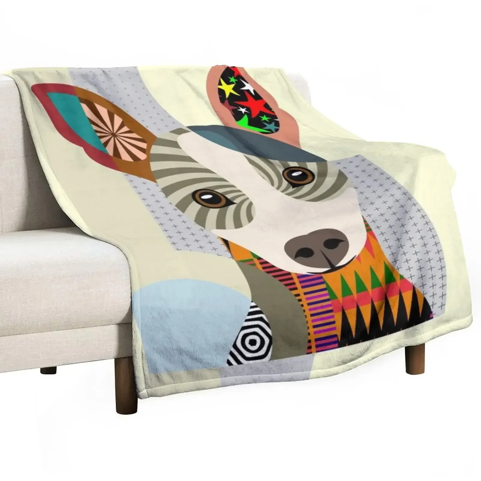 

Rat Terrier Throw Blanket Single Shaggy Decorative Throw Blankets