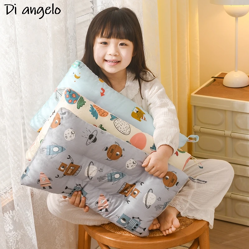 Cotton Kids Pillow Sweat Absorbing Sleep Baby Pillow Soft Cushion for Neck Support Washable Cotton Child Pillow #/