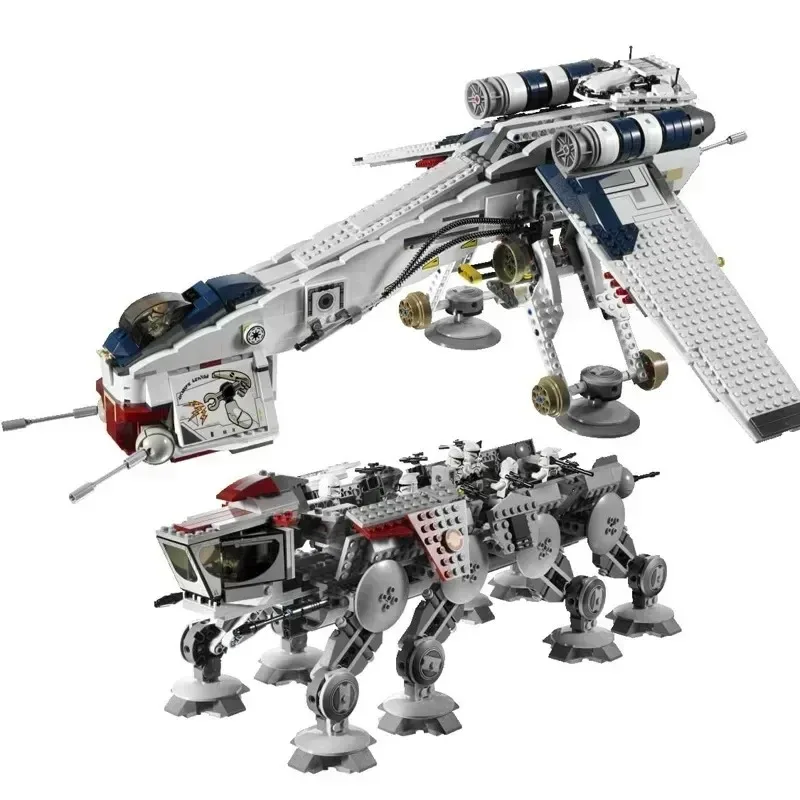 Hot Toys Star Wars Republic Direktversand mit AT-OT Walker, kompatibel mit 10195, Transportschiff, Spielzeug für Kinder, Weihnachtsgeschenke