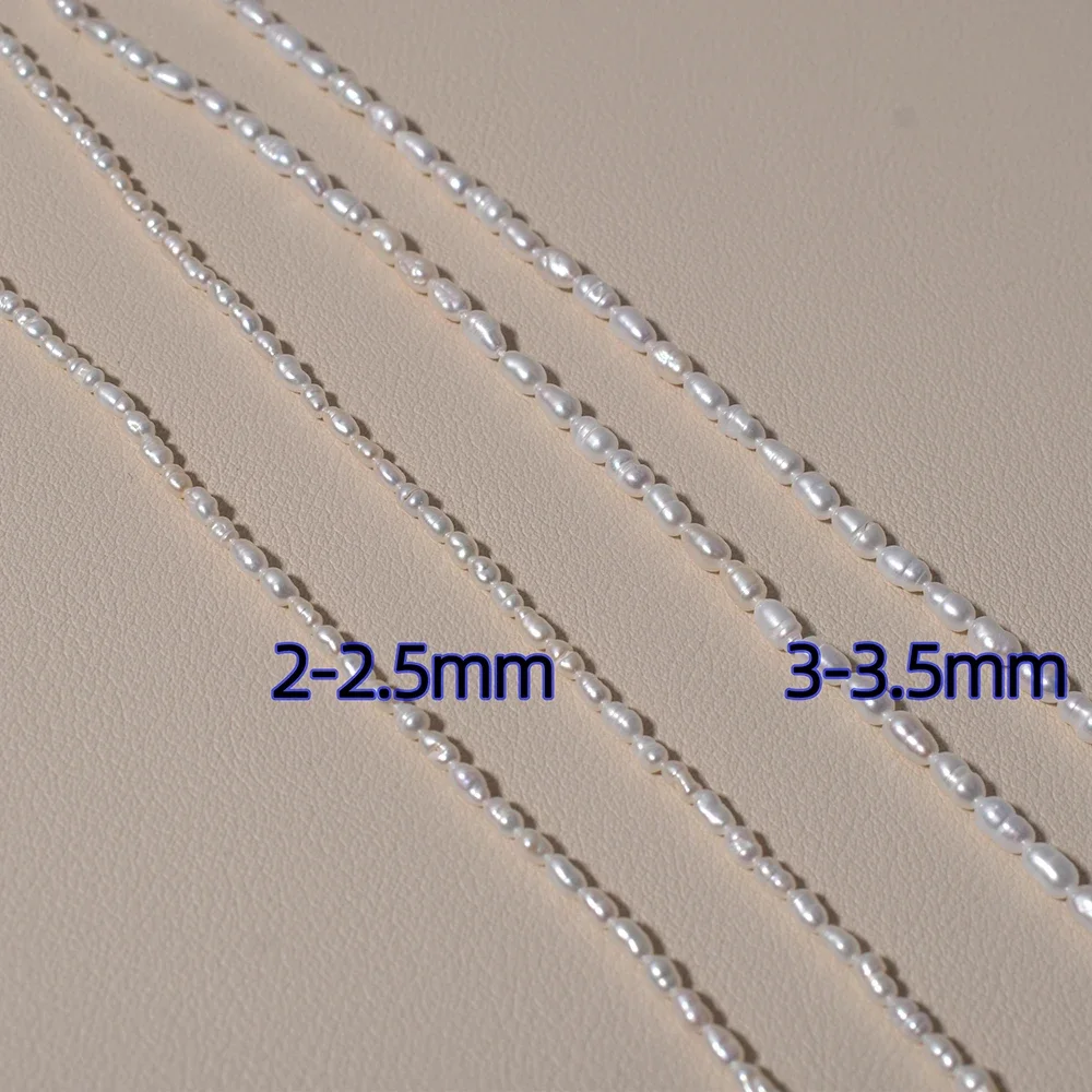 4A Natural 100% Freshwater White Rice Shaped Pearl Isolated Loose Bead Gift Jewelry Make DIY Necklace Bracelet Accessories 36CM