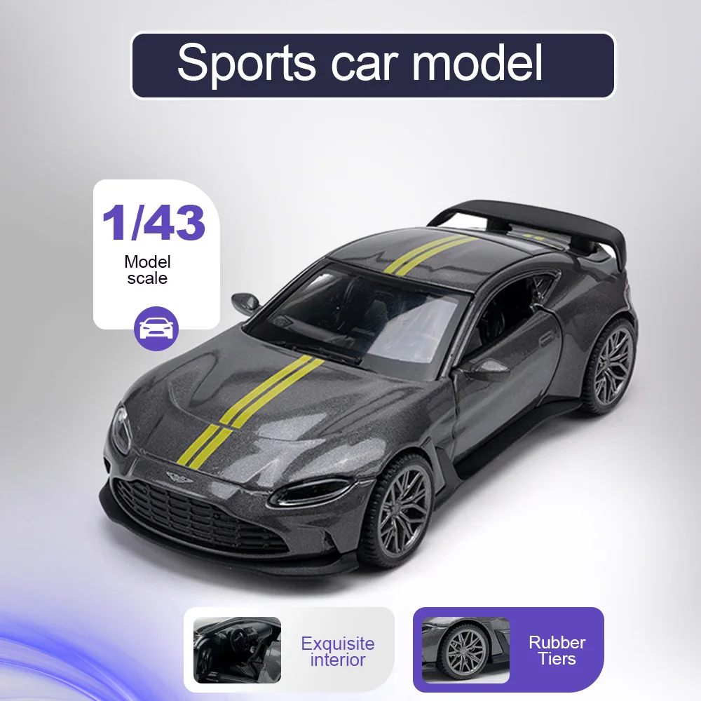 

1:43 V12 Valkyrie Supercar Miniature Toy Models Alloy Diecast Doors Opened Rubber Tires with Acrylic Box Birthday Gifts for Kids
